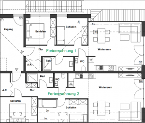 Grundriss Ferienwohnungen