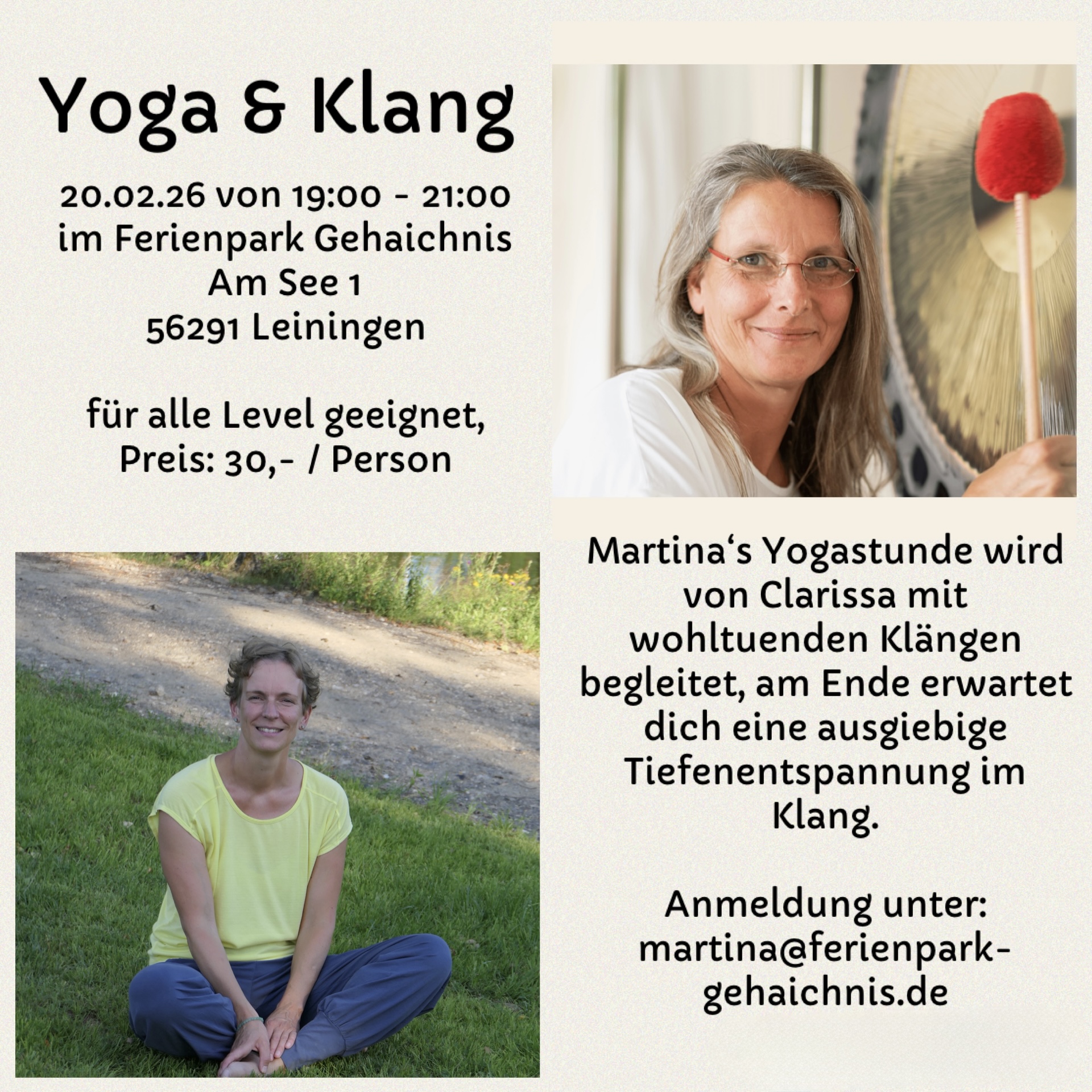 Yoga & Klang – Erlebe die Harmonie
