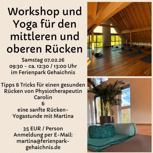 Workshop und Yoga Rücken